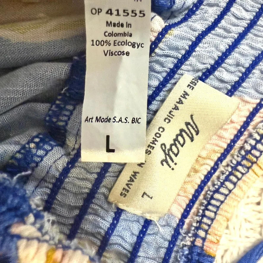 Maaji large blue bouquet Jessy smocked floral sun summer dress D3 3151 - Image 2