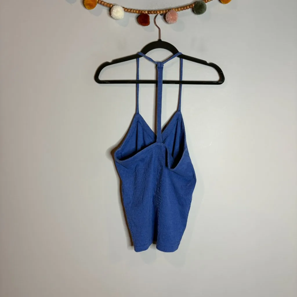NWT Chaser T Back Cami in Float ribbed blue tank top - Image 6