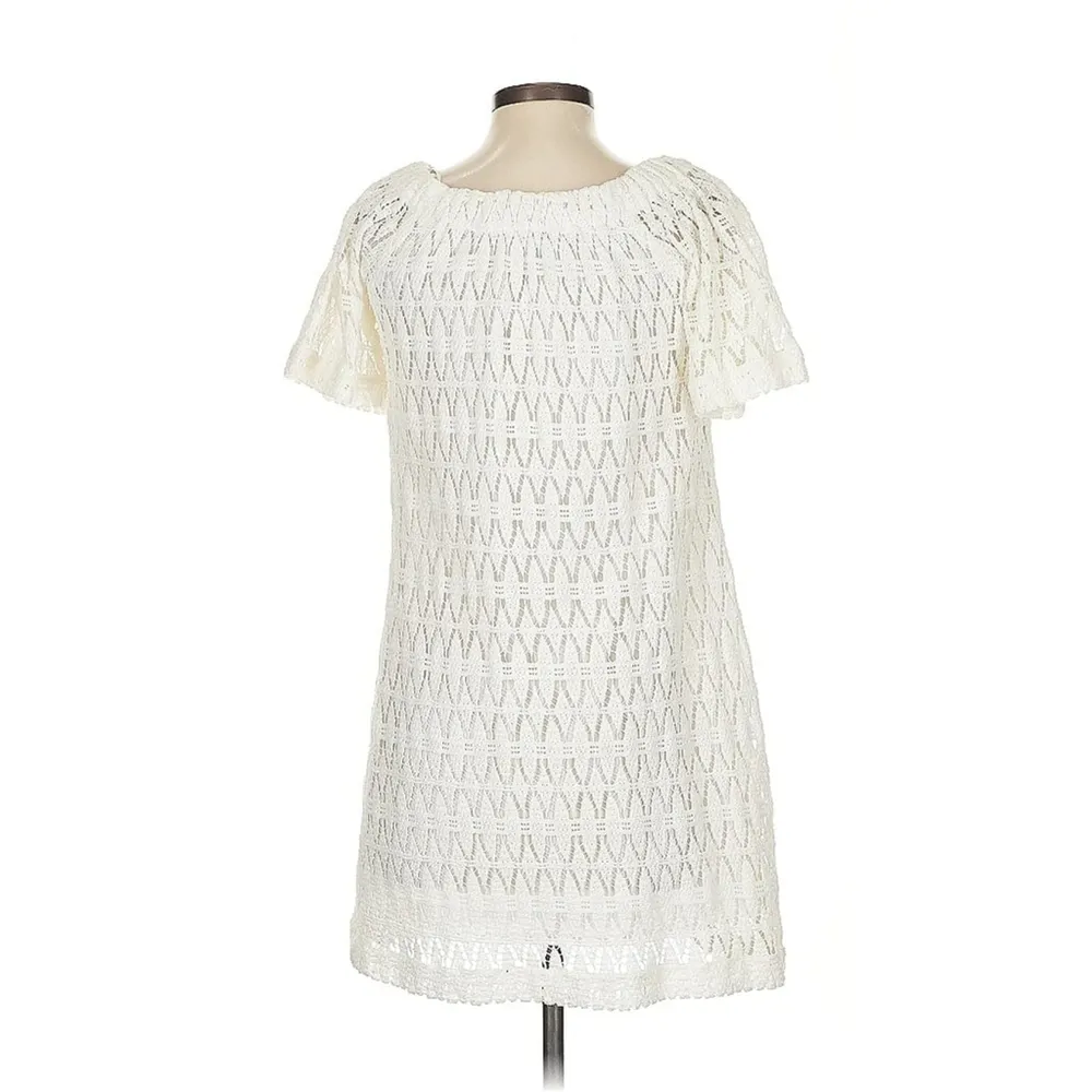 A.L.C. White Bolen Crotchet Lace Off The Shoulder Dress in White Size 2 - Image 3