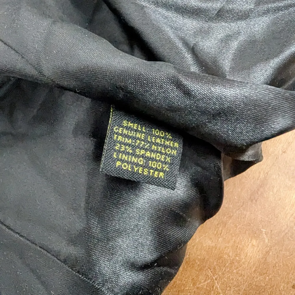 Nicole Miller Black Leather Moto Styled jacket with billowy sides XL - Image 4