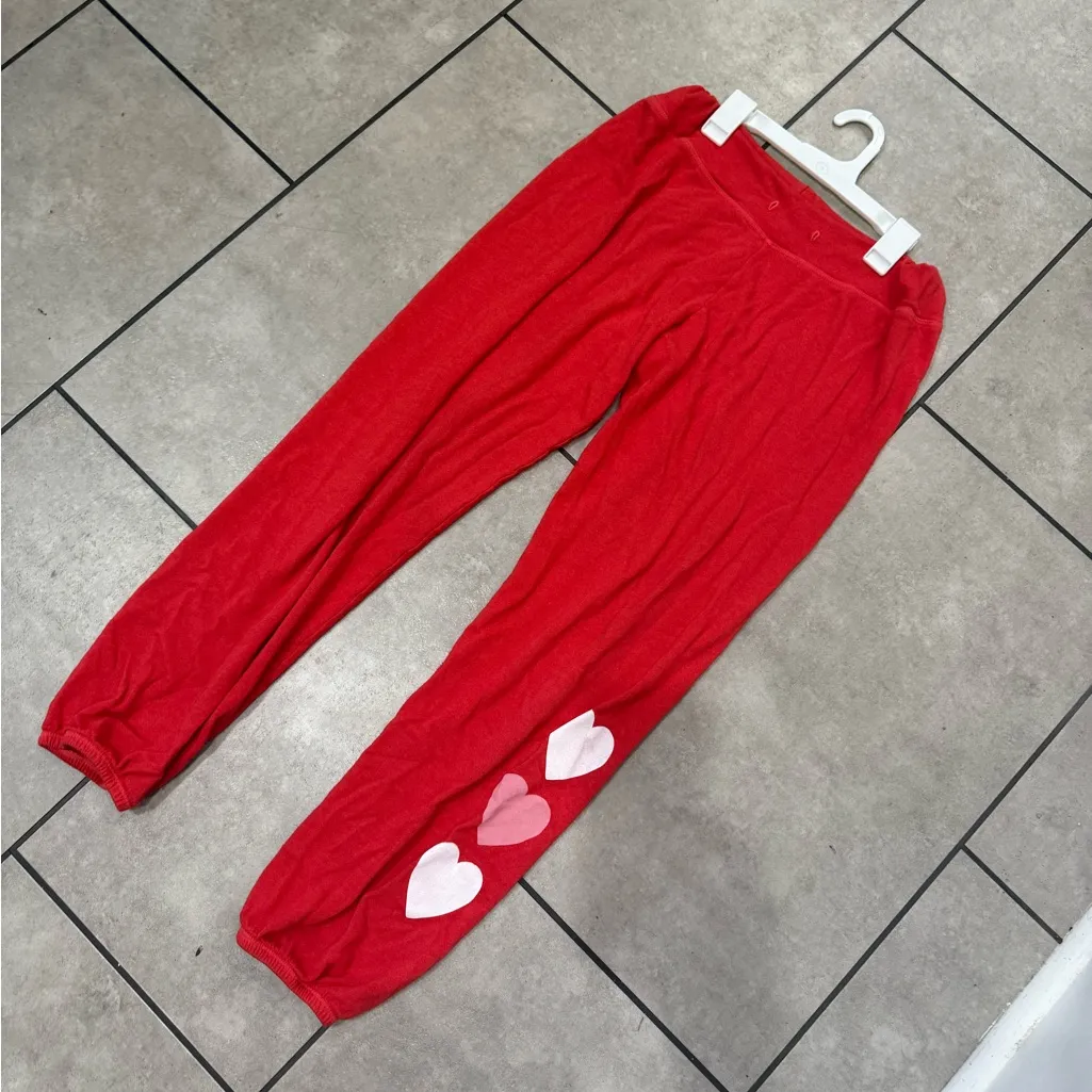 Sundry Women’s Red Heart Sweatpants No String - Image 2