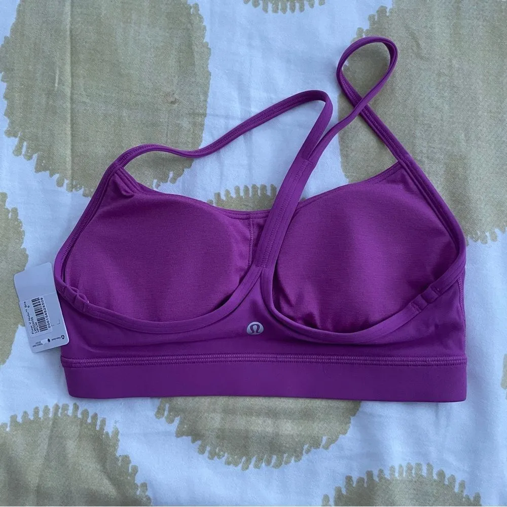 lululemon flow y bra vivid plum size 6 NEW - Image 4