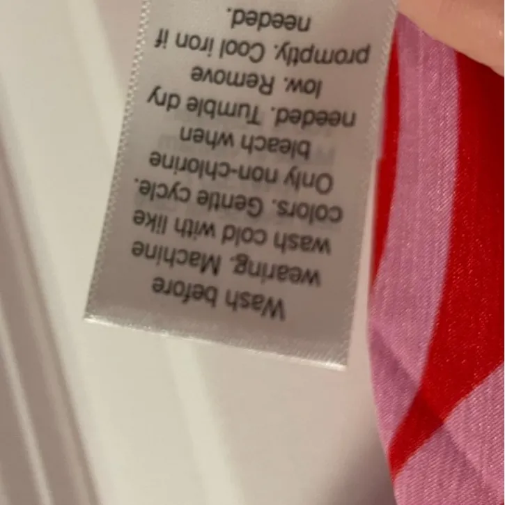 Nine West XL Top Blouse Tulip Sleeve Pink Red Floral Print - Image 6