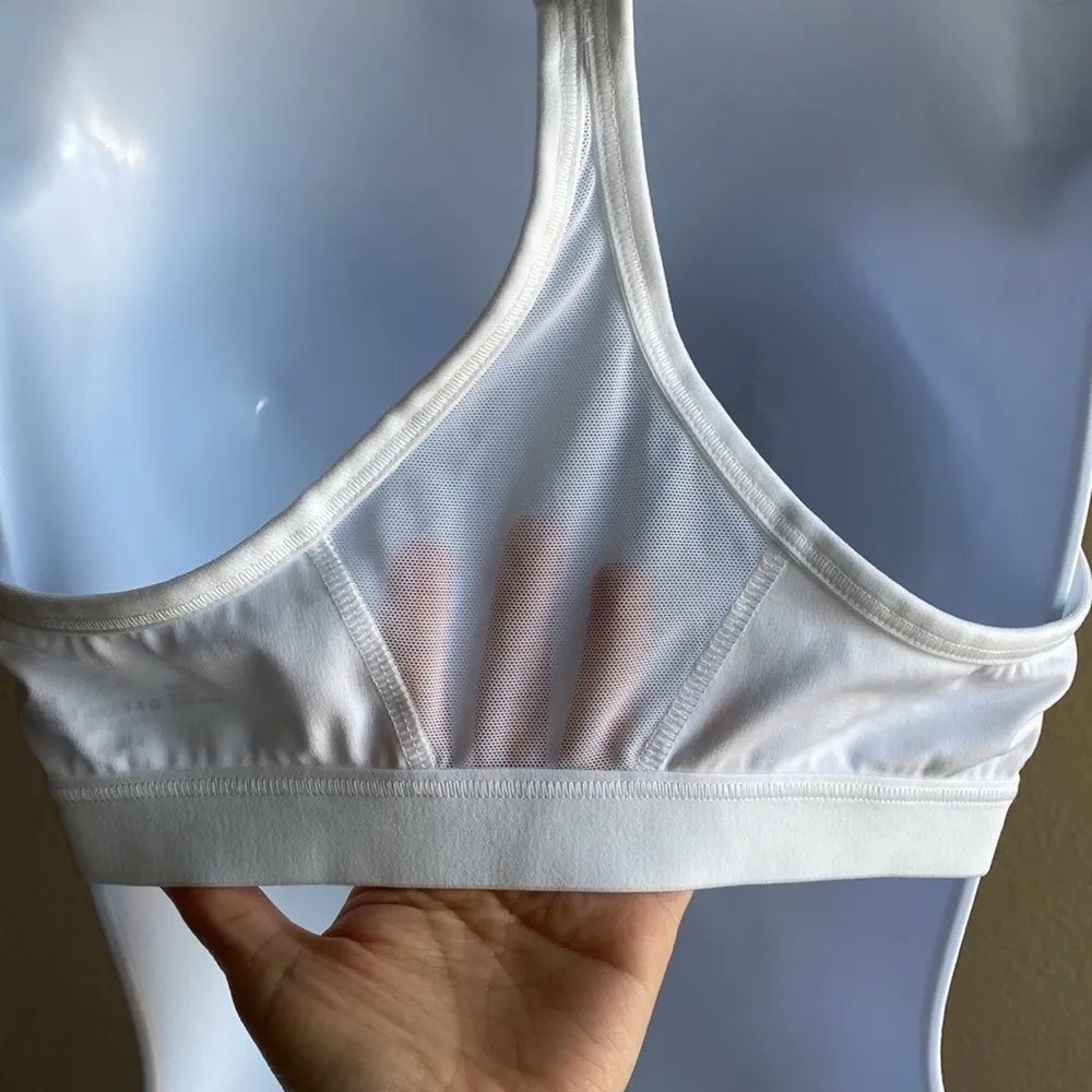 Large Real Me Stretch Extensible medium support white lounge sports bra - Image 5