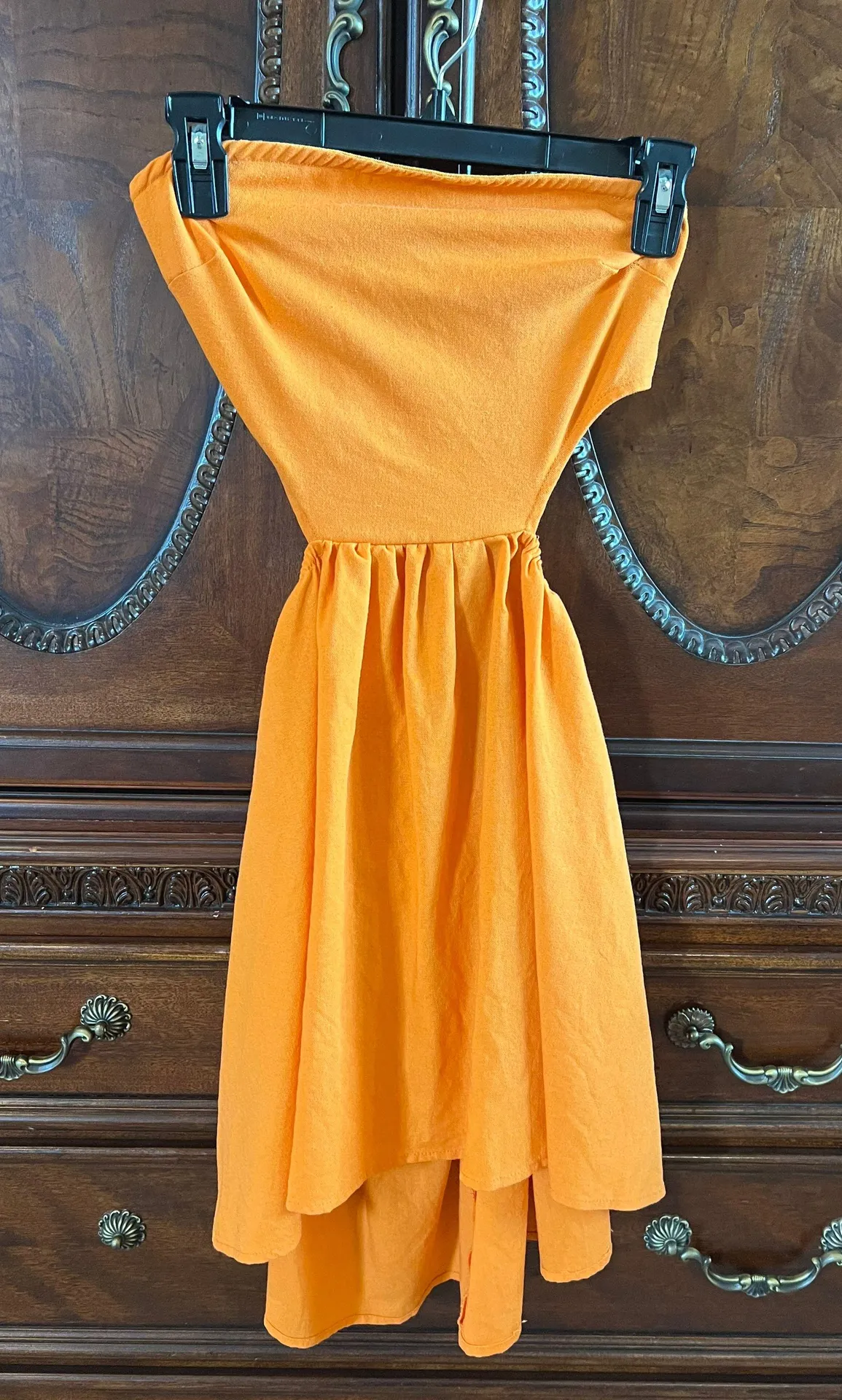Strapless orange dress Size XS - Image 2