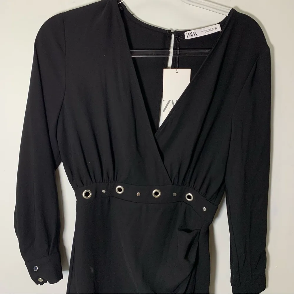 ZARA BLACK LONG SLEEVES MINI DRESS BLD SIZE S REF 1971/171/800 - Image 4