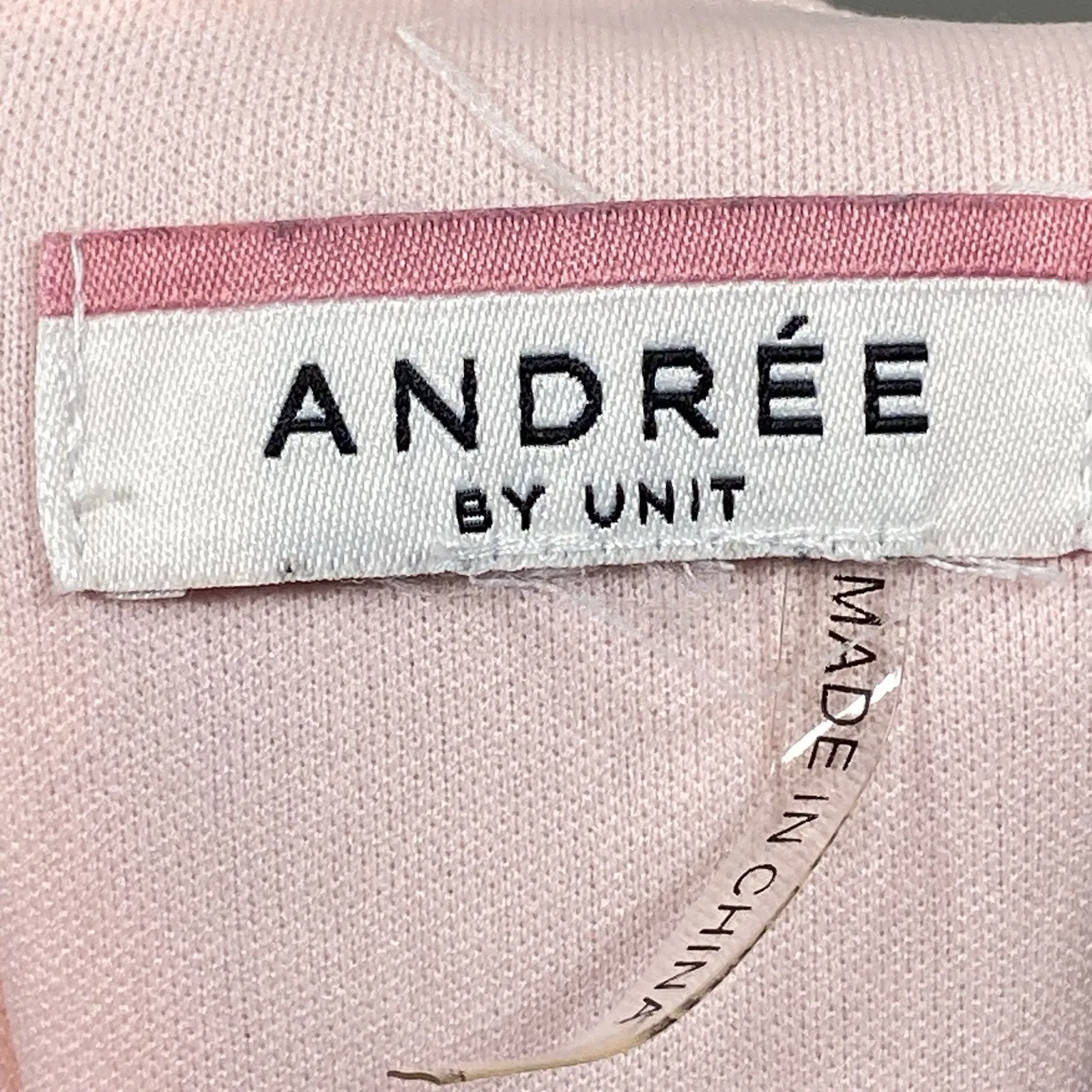 Andree By Unit Dress Women's Size Large Pink Textured Lined Cap Sleeve Midi - Image 3