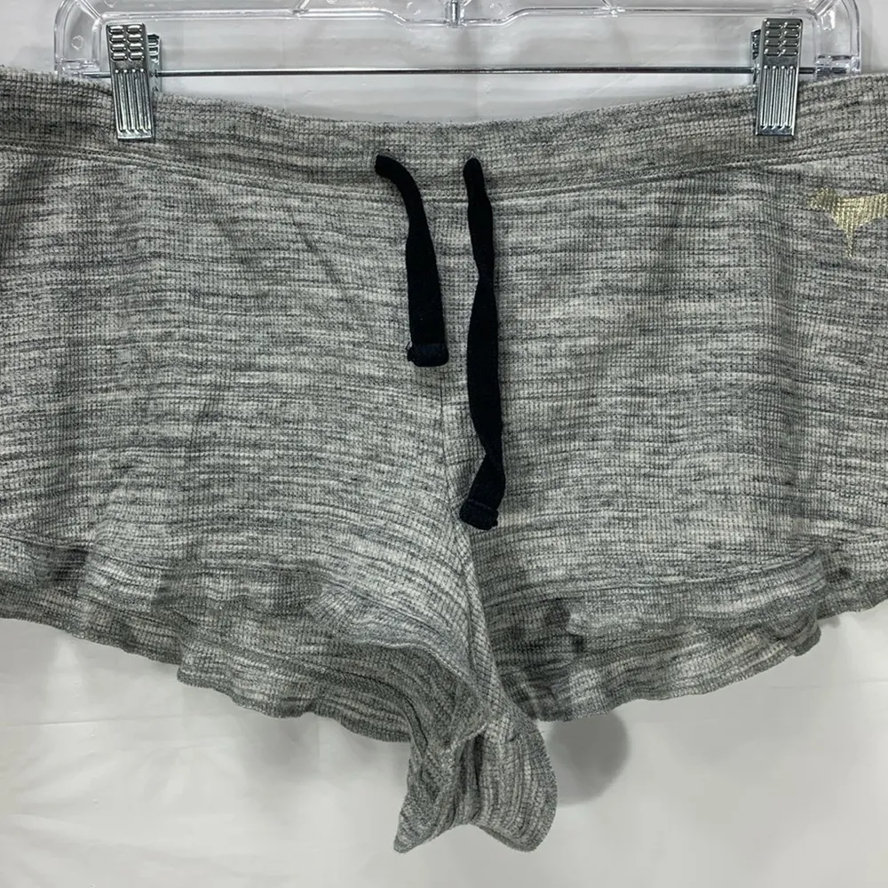 PINK Victoria’s Secret Gray White Marled Sleep Pajama Lounge Shorts Size Large - Image 4