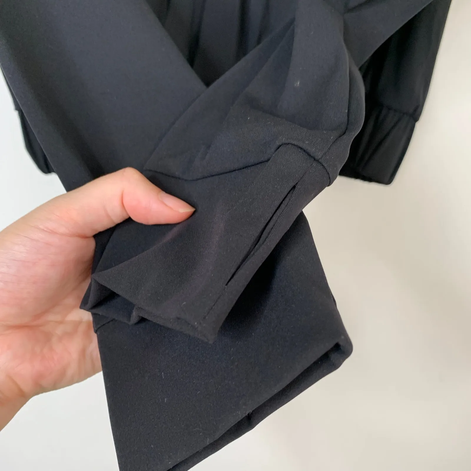 Aday Check-in Top Longsleeve Crop Top Black Womens Button Organic XS - Image 6