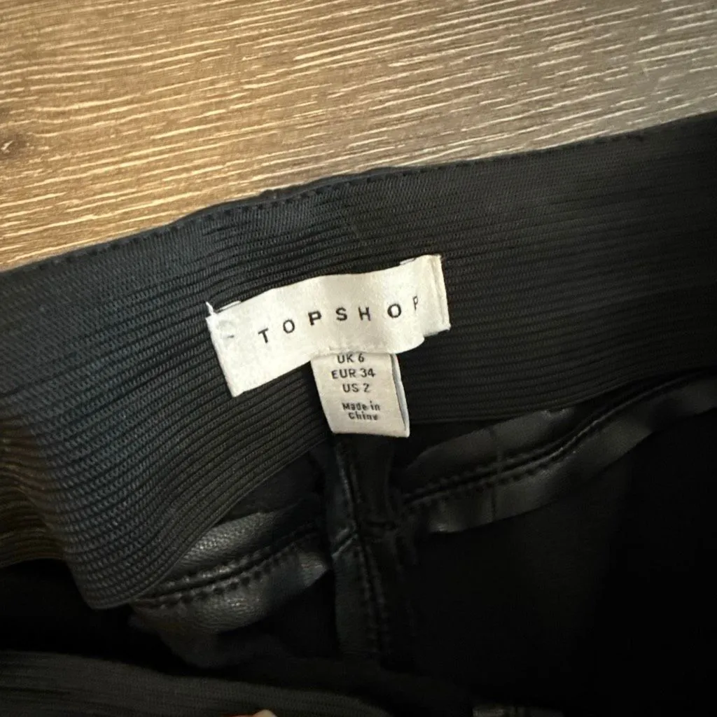 Black Leather Leggings - Image 2