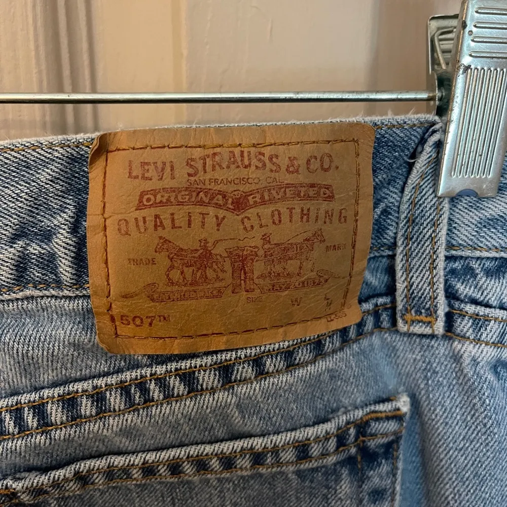 Levi’s Superlow Slim Junior vintage 507 jeans from 2002 - made in Mexico. Sz 7. - Image 6