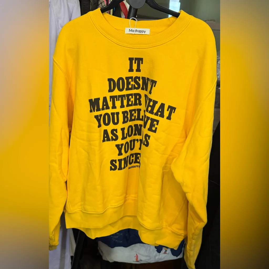 NWT Madhappy Limited Edition Tokyo Crewneck - Gold Yellow - XXL / 2X - RARE! - Image 2