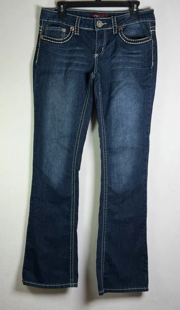 YMI Jeans Women’s Bootcut Denim Y2K Western Contrast Stitch Low Rise Jeans Sz 11 - Image 1