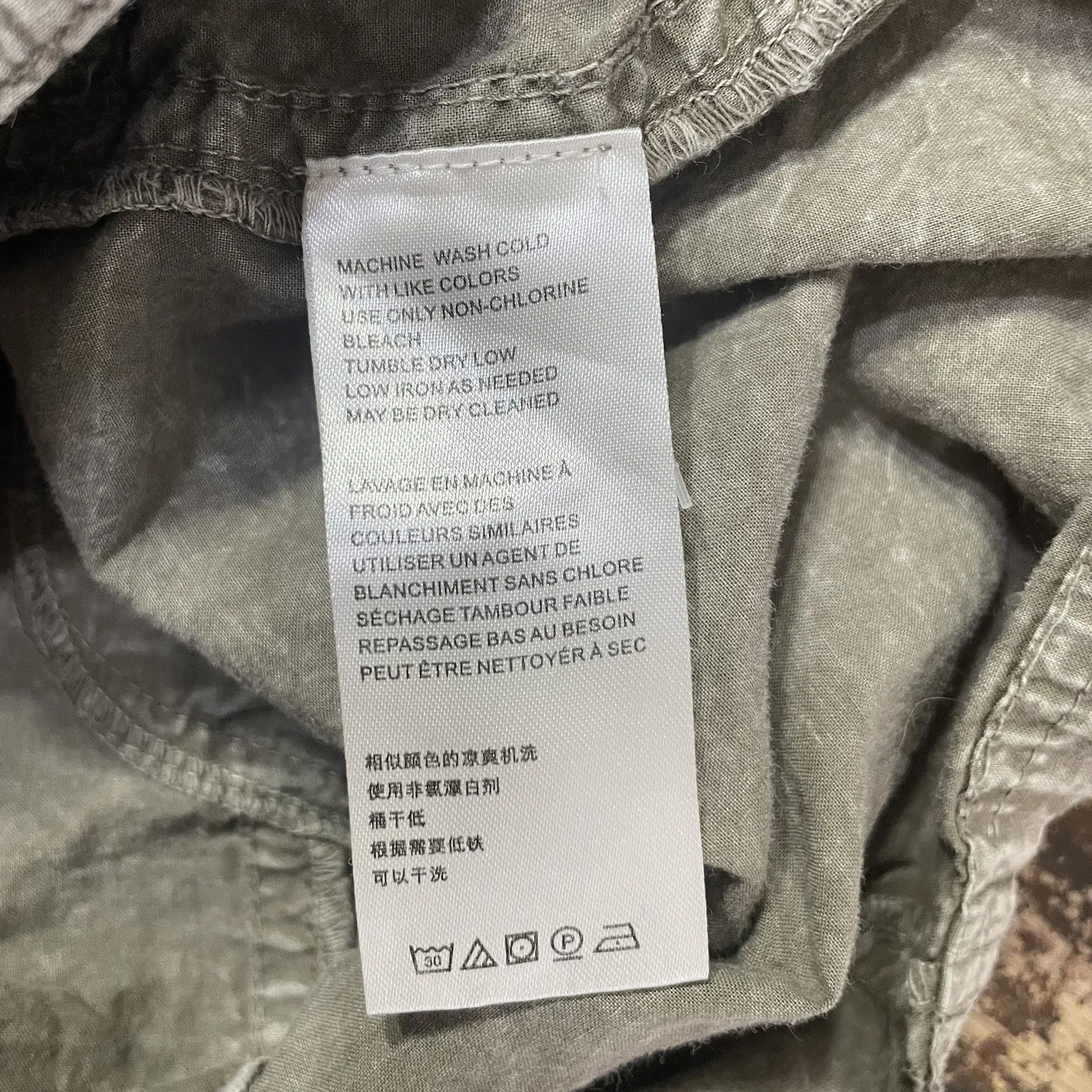 Free People Moon Bay Utility Parachute Shorts Festival L Washed Army Green - Image 10