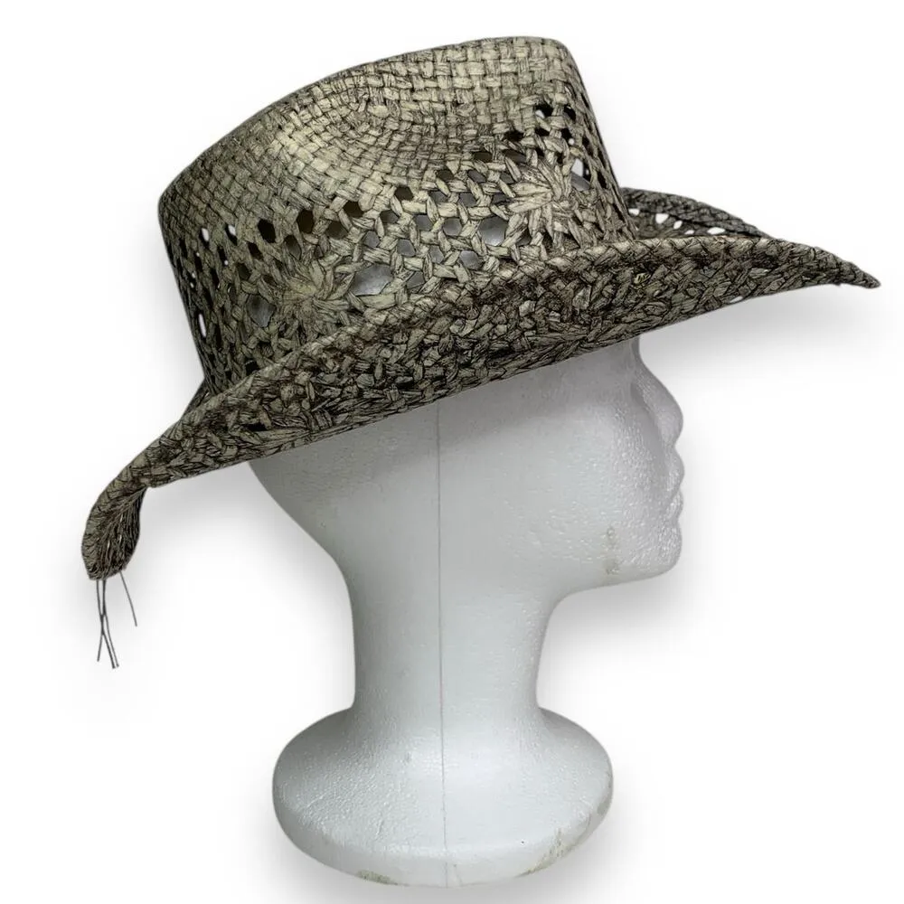 Bullhide Hats Run a Muck Collection GONE CRAZY Gray Toyo Straw Cowboy Hat - Image 2