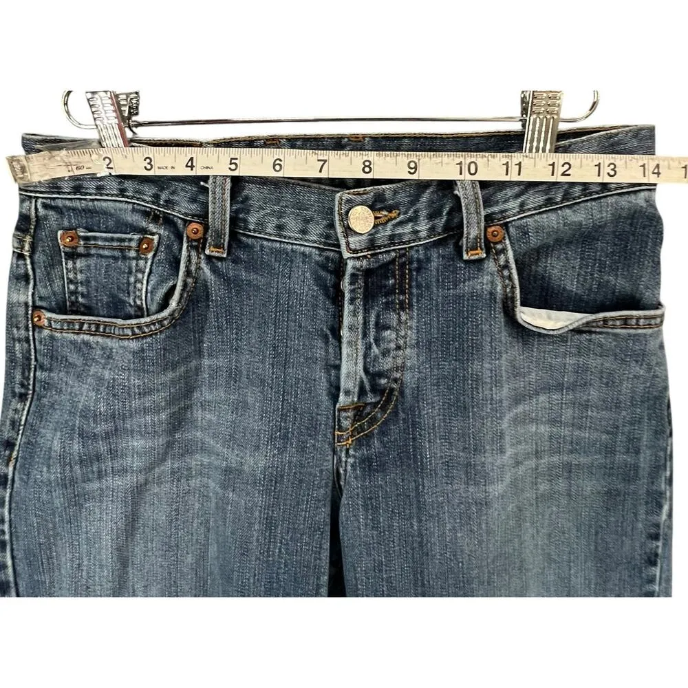 Vintage Lucky Brand Jeans Womens 28 Long Blue Easy Rider Bootcut Button Fly Y2K - Image 5