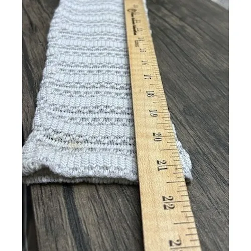 Xhilaration Womens S Gray Knit Sweater Lace Inset Lagenlook Raw Seams Semi-Sheer - Image 5