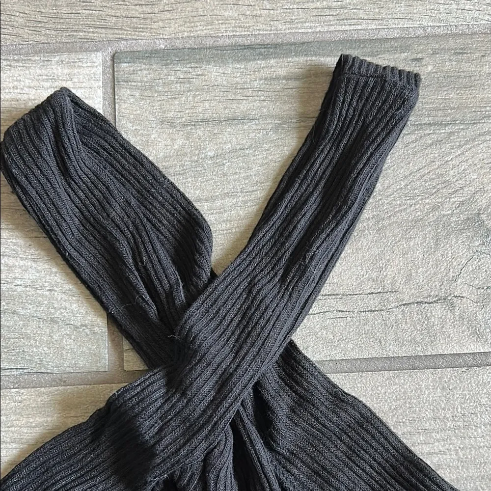 Project Social T Black Asymmetrical Backless Tank Top - Image 3