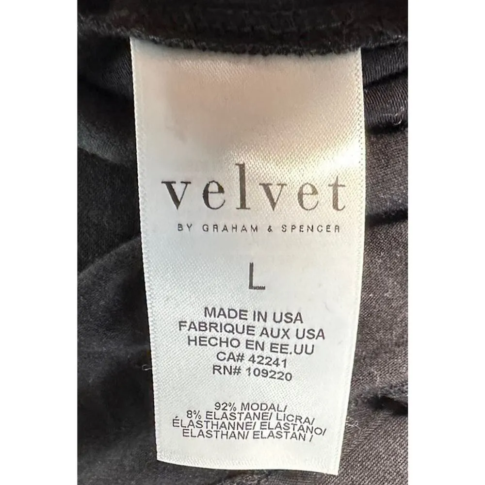 VELVET By Graham & Spencer Jules Long Modal Jersey Dress Black 70s Vibes Size L Size L - Image 8