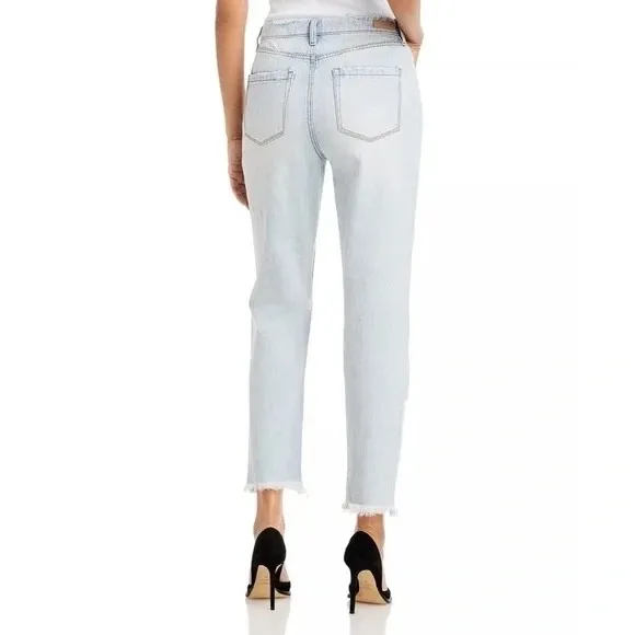 BLANKNYC Madison Crop High Rise Distressed Bandana Patch Jeans Size 25 Blue - Image 9