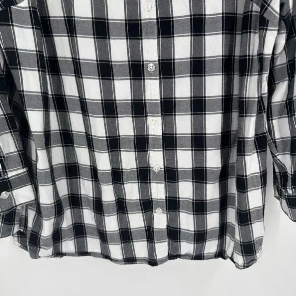 Croft & Barrow Buffalo Plaid Button‎ Down Soft Flannel Shirt Size 1X Gingham - Image 7