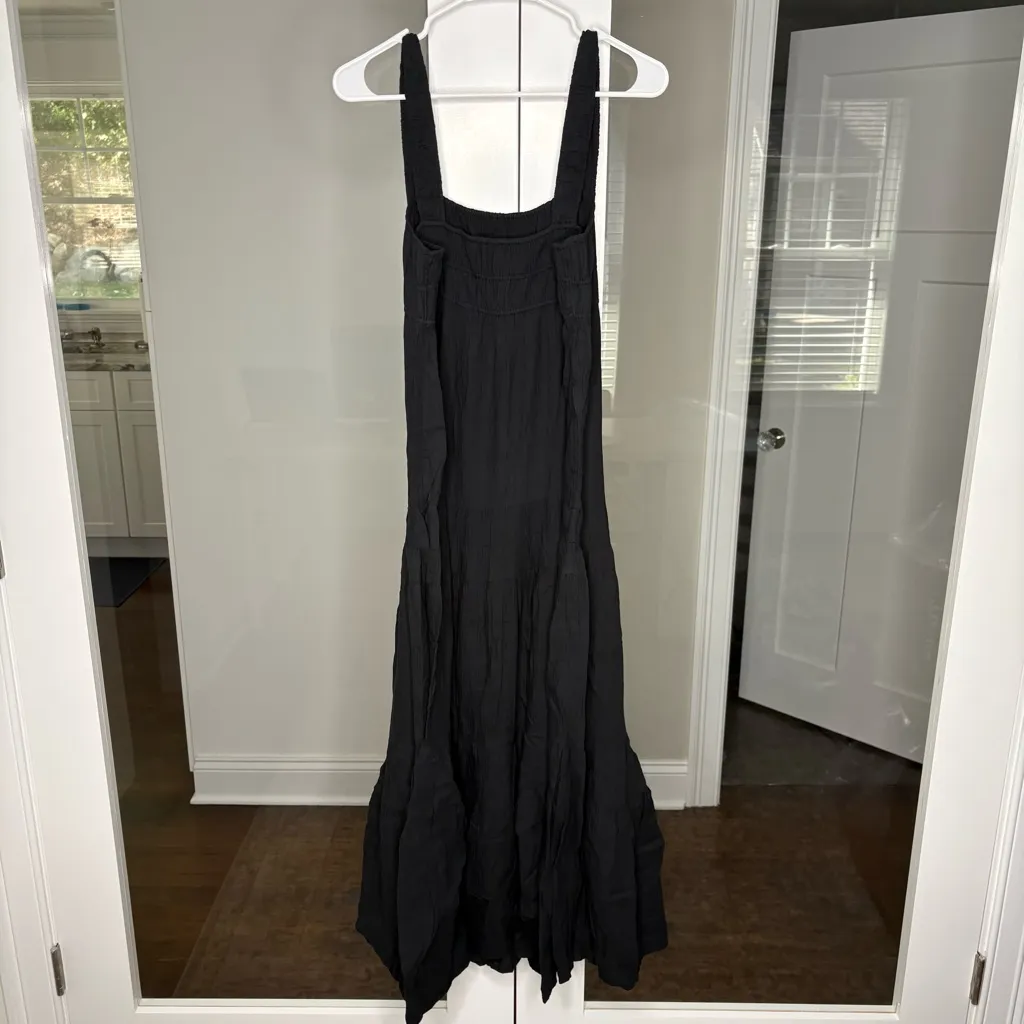 NWT J. Crew Airy Gauze Tiered Maxi Dress Black - Image 3