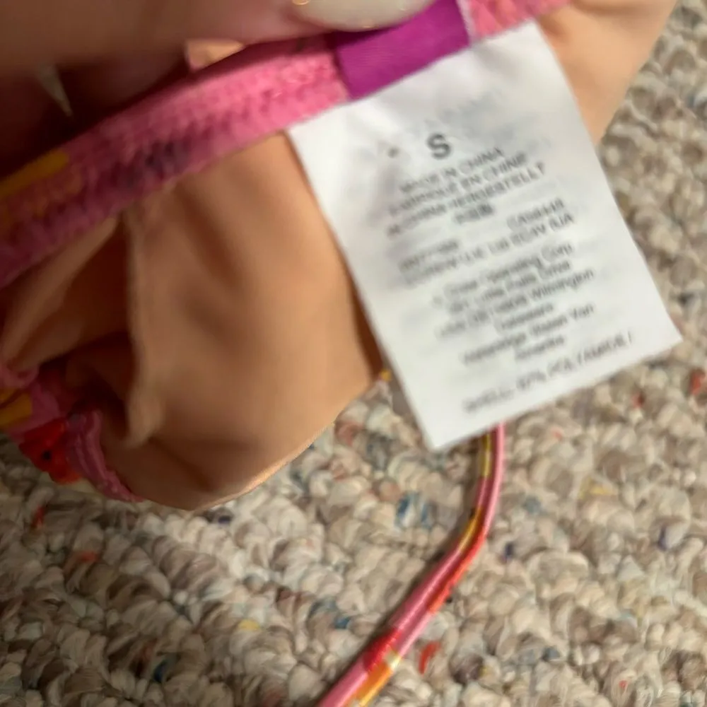 Edie Parker® X J.Crew string bikini top in fruit punch- Size Small - Image 8