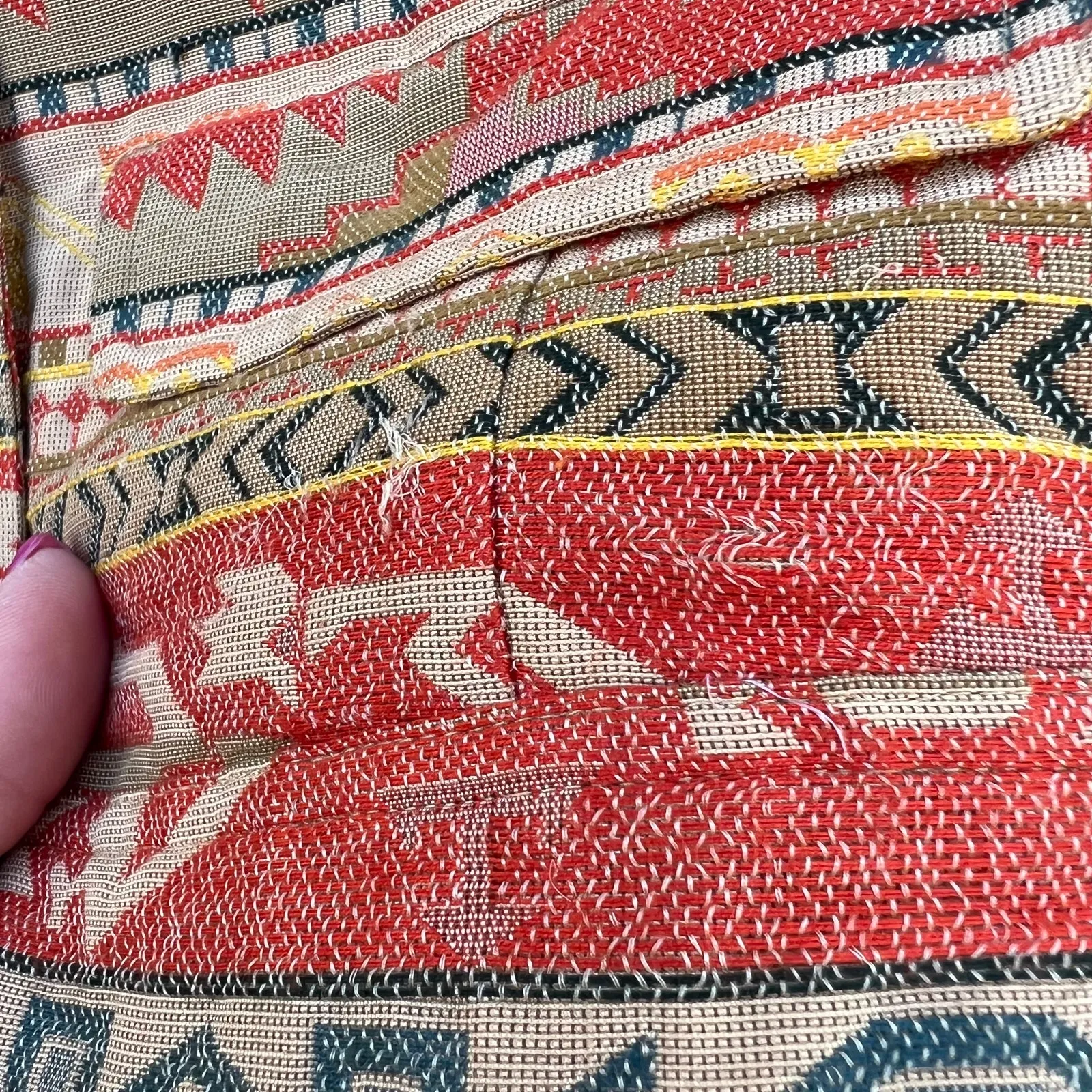 Chicos tribal Aztec boho blazer jacket sunset orange gold Size 0 / SMALL - Image 5