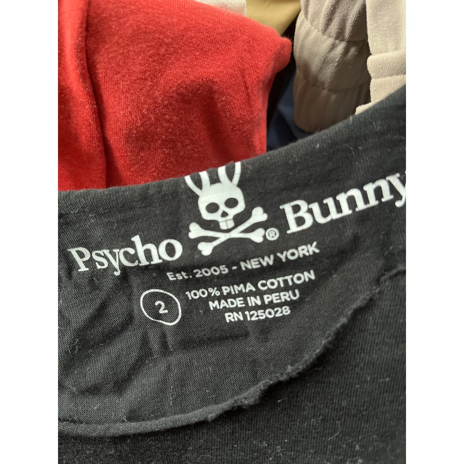 Psycho Bunny Black Short Sleeve Pima Cotton Shirt Women's Size 2 - Image 5