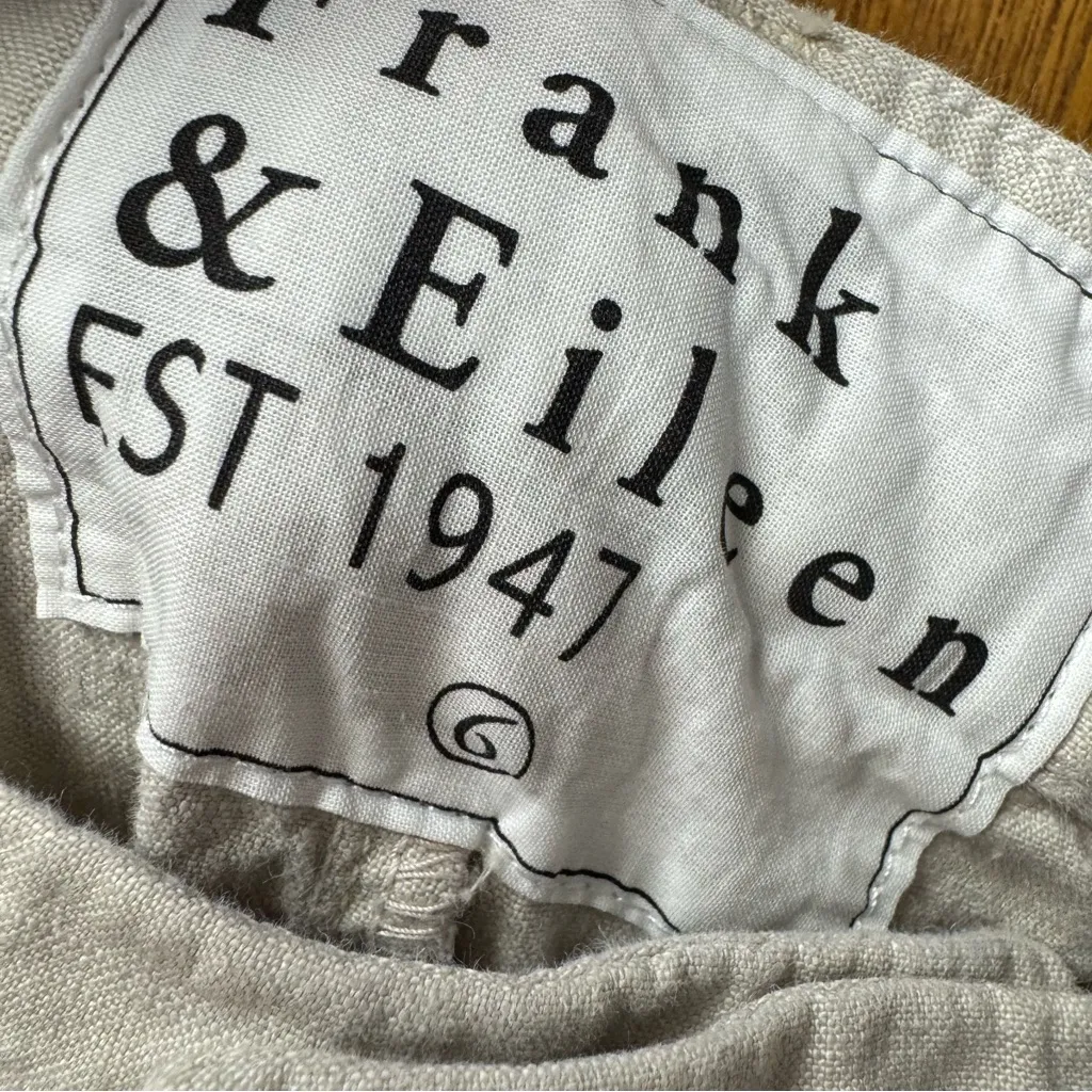 Frank & Eileen Jameson Utility Joggers Cropped Pants Linen Blend Cream 6 - Image 7