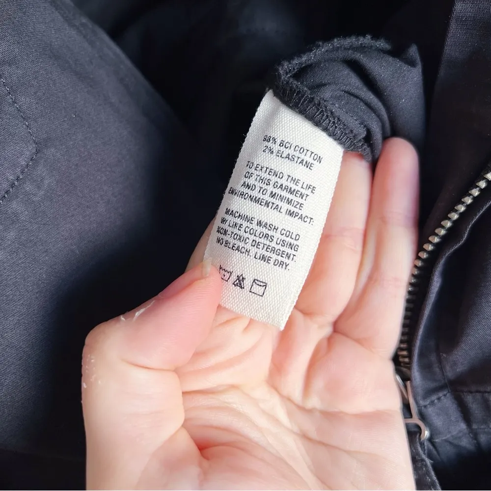 Alex Mill • Jo Belted Jumpsuit black twill utility boilersuit coverall tie waist - Image 9