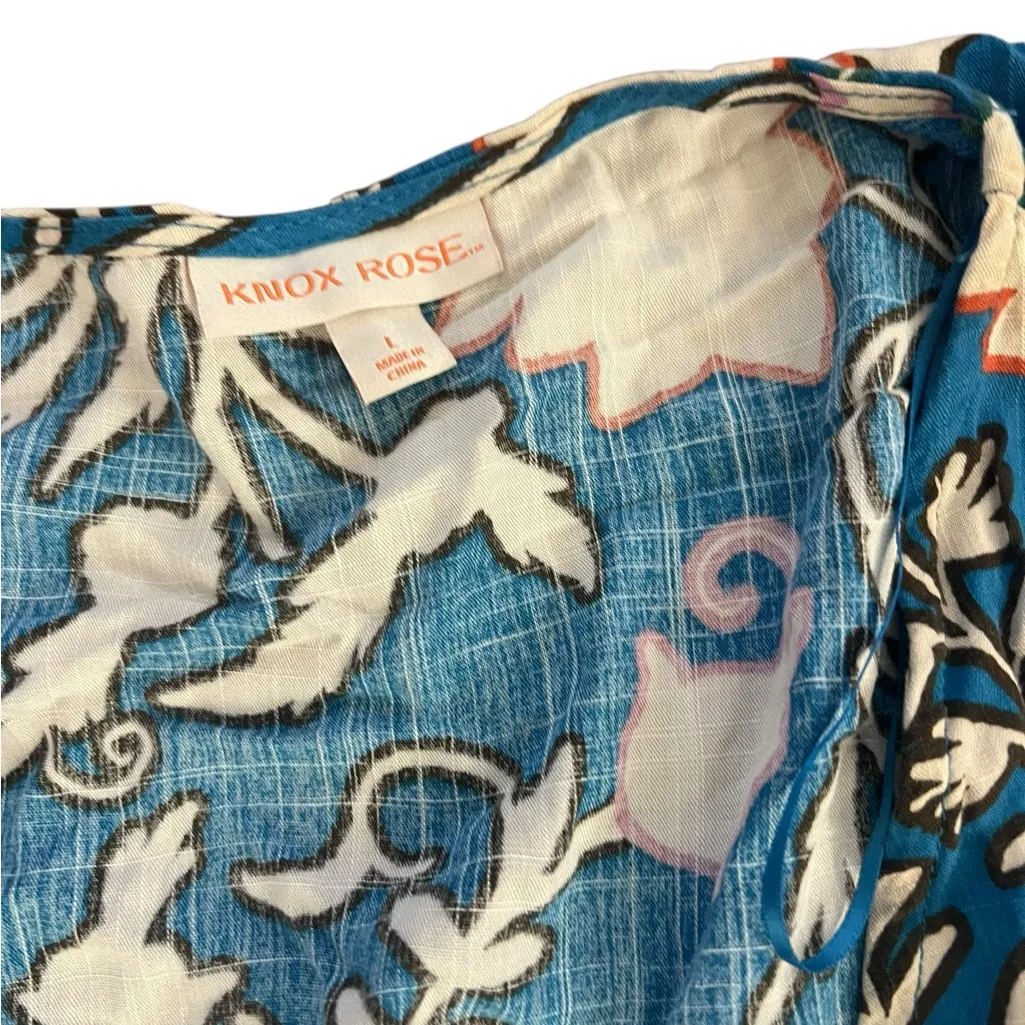 Floral Blue and White Dress maxi wrap - Image 2