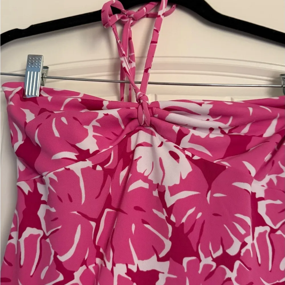 Michael Kors y2k halter Pink and White Dress - Image 2