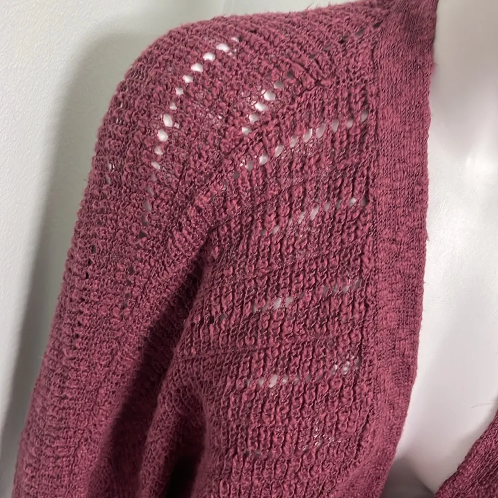 American Eagle Outfitters Blush Pink Knit Slouchy Grannycore Cardigan Medium - Image 3