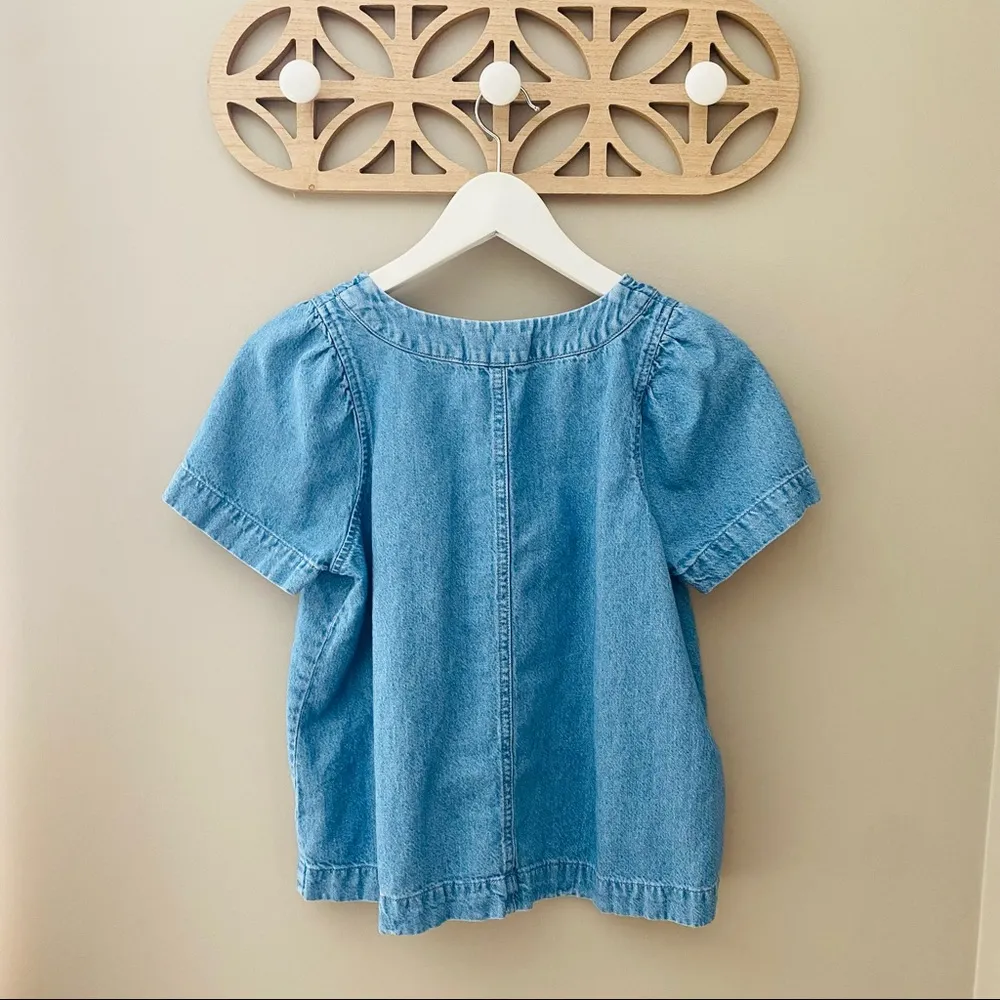 Madewell Denim Popover Swing Top Blue Sz XS/S - Image 6