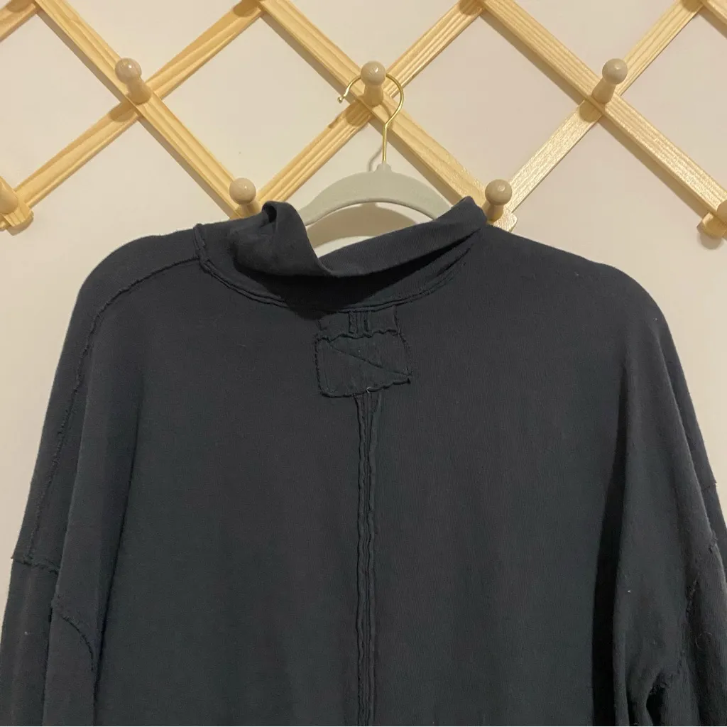 We the Free Navy Blue Long Sleeve Mock Neck Top size Medium - Image 8