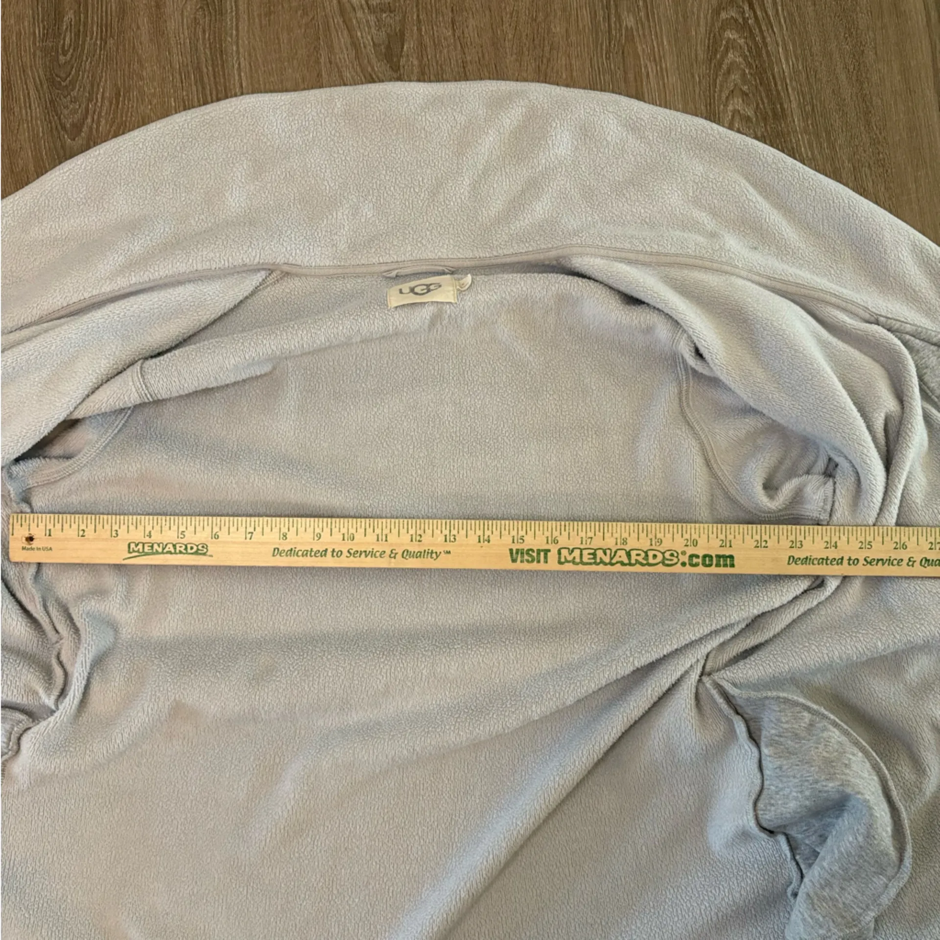 UGG Blanche II Robe XL • Gray Fleece Shawl Collar Lounge Robe - Image 7