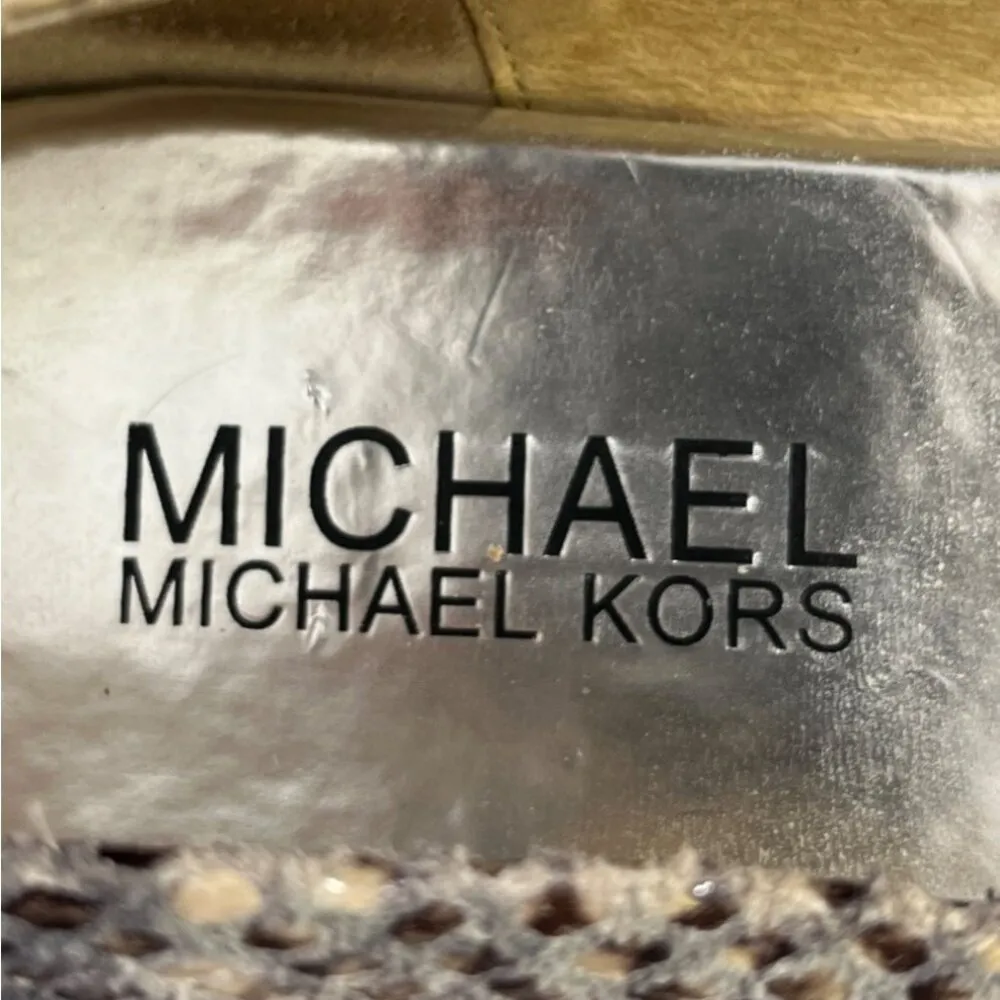 Michael Michael Kors Women's Beige Snake Print Shoes/Flats Sz 7.5M SKU 5509 - Image 7