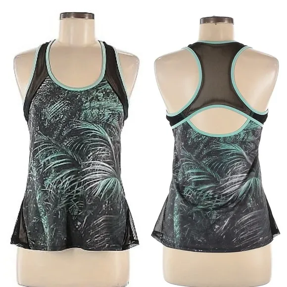 EVCR Cutout Back Activewear Tank‎ Top Size M Black Size M - Image 3