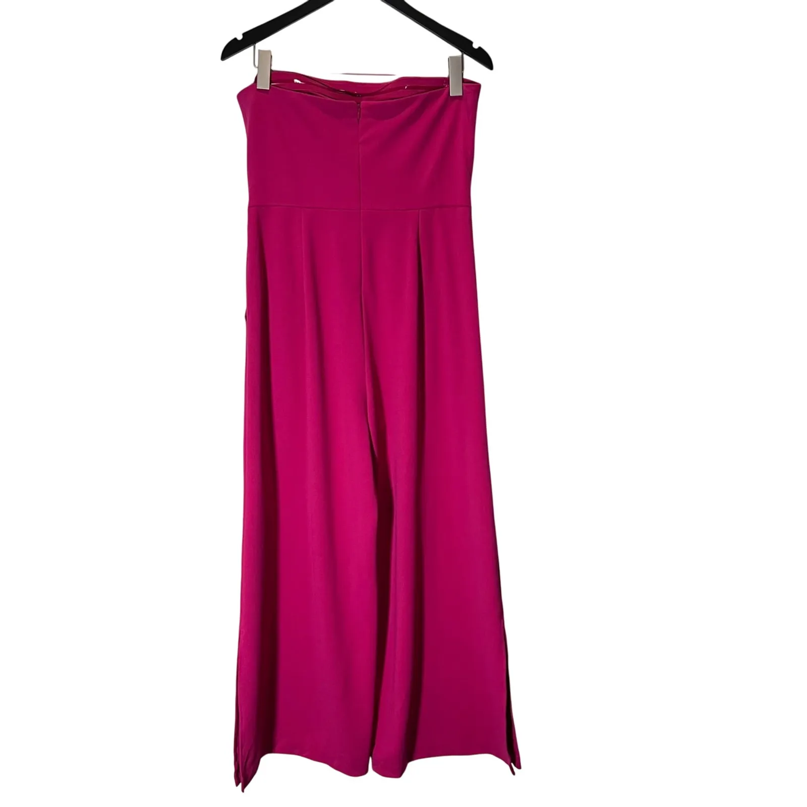 Vince Camuto Women's Strapless Twist Front Jumpsuit Fuchsia Pink Size 10 Elegant - Image 2