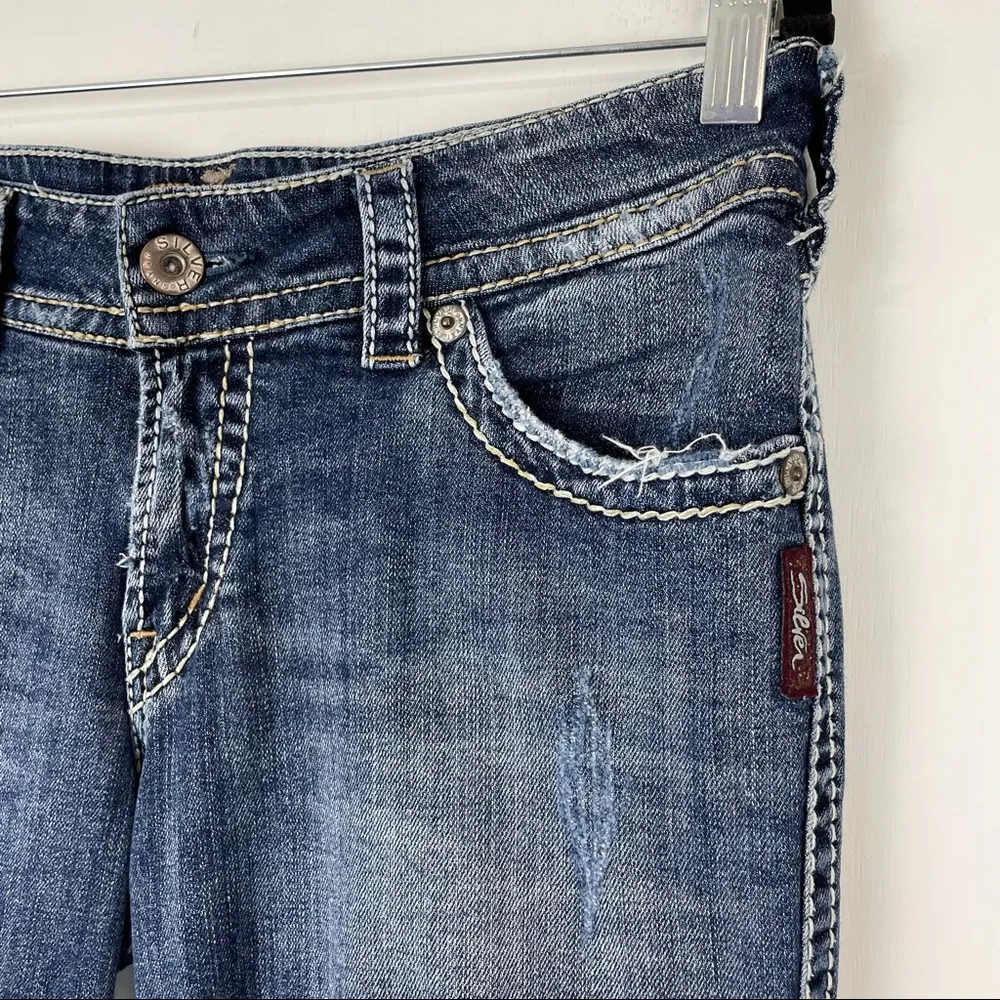 Silver Jeans Suki Surplus Bootcut Jeans Embroidered Stitching - Image 7