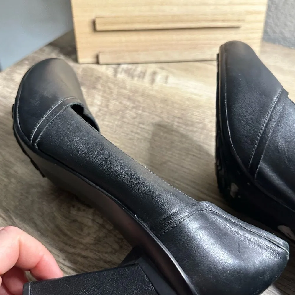 Tsubo Black Women’s 8.5 Leather Pumps Round Toe Slip On Shoes - Image 7