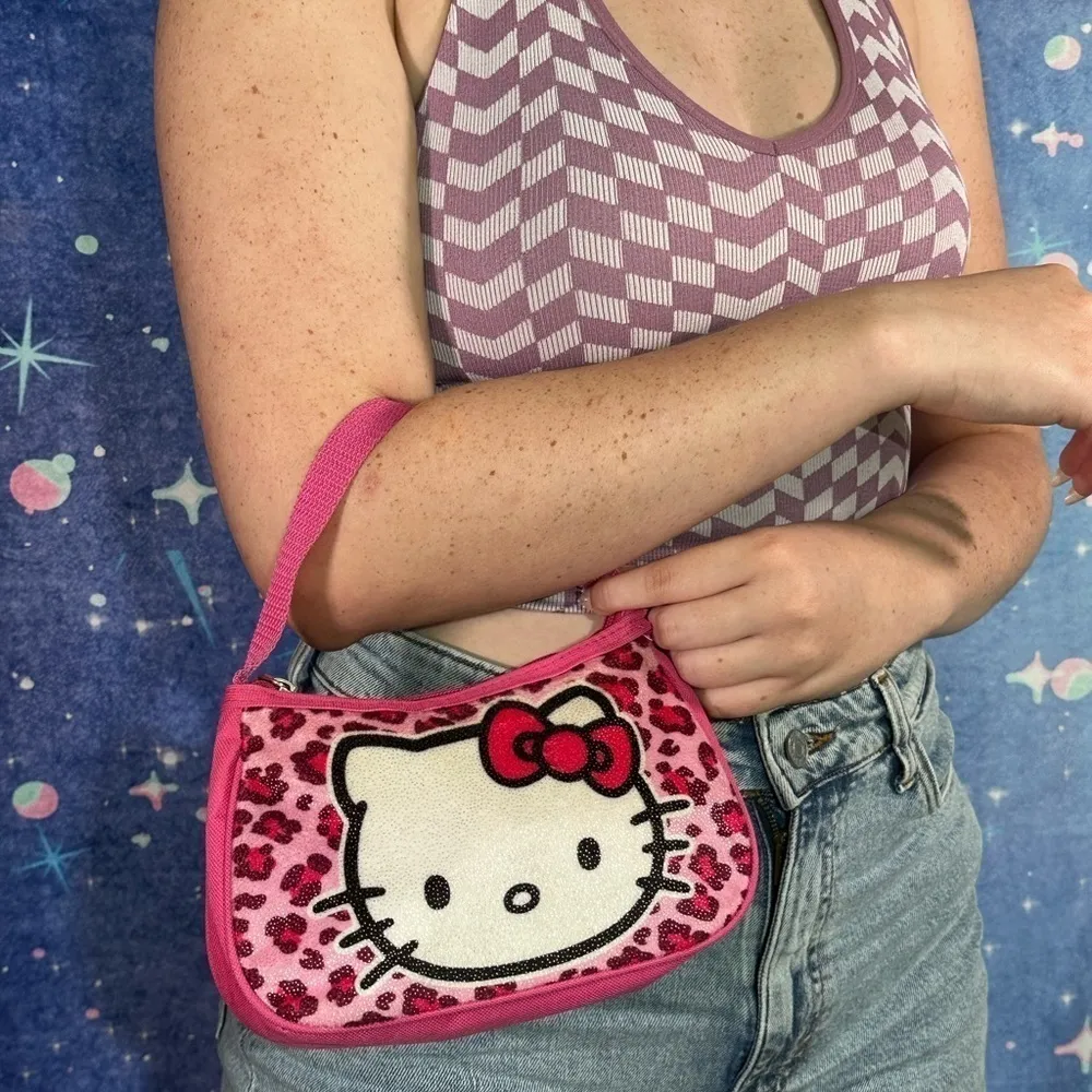 Sanrio Hello Kitty 2014 pink leopard print mini bag purse FAB Starpoint - Image 16