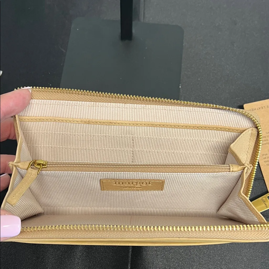 Margot New York | Camel Leather Satchel & “Patty” Envelope Wallet Tan - Image 11