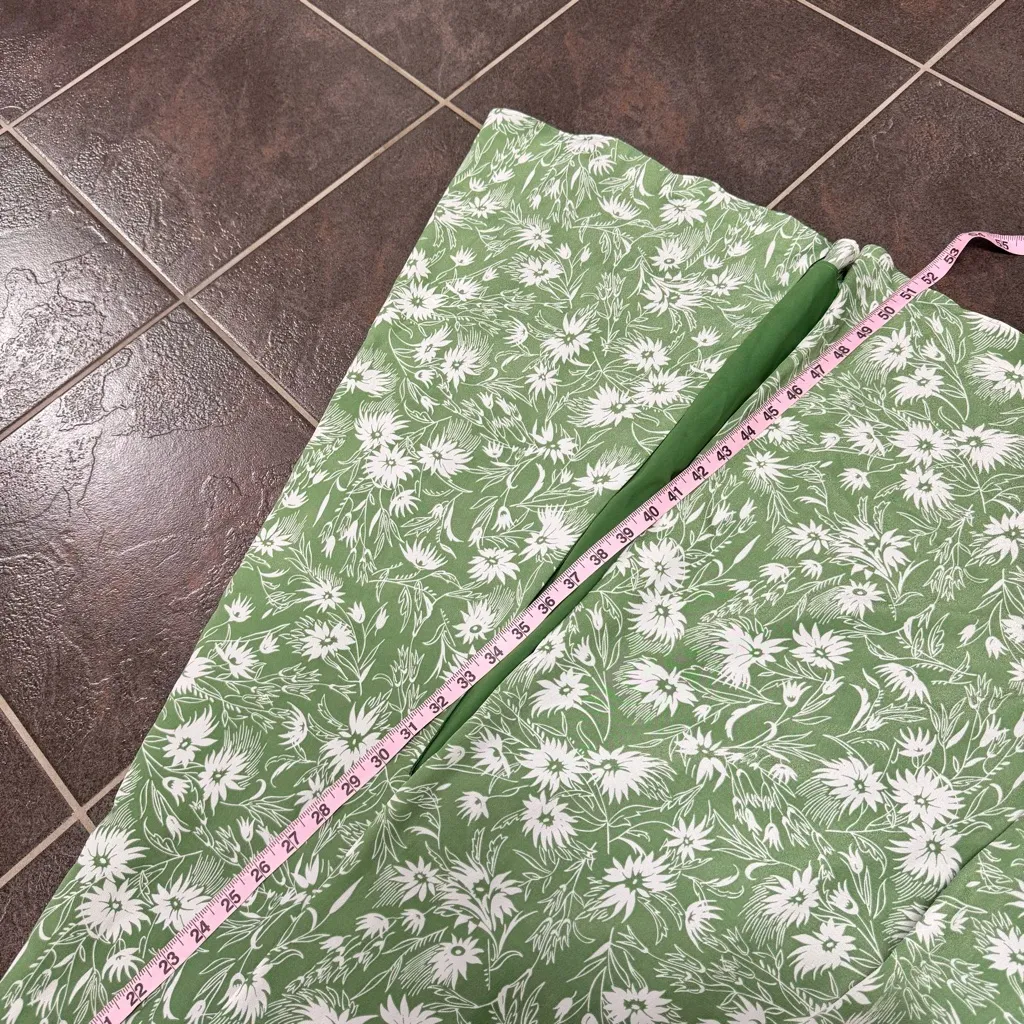 Likely Alisa Cut Out Short Sleeve Midi Dress Floral Juniper Green White 6 - Image 15