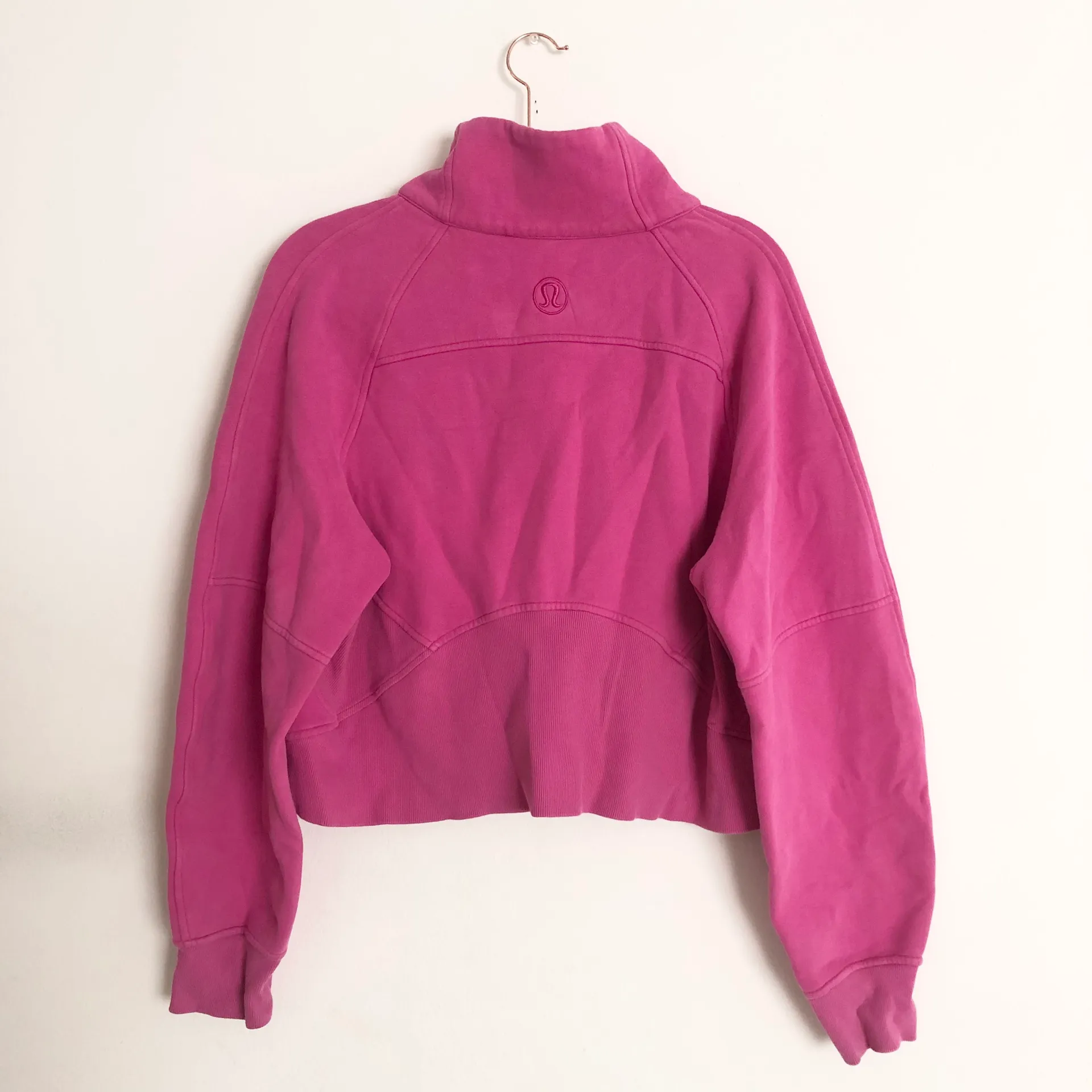 Scuba Oversized Funnel Neck Half Zip Sonic Pink M/L - Image 10