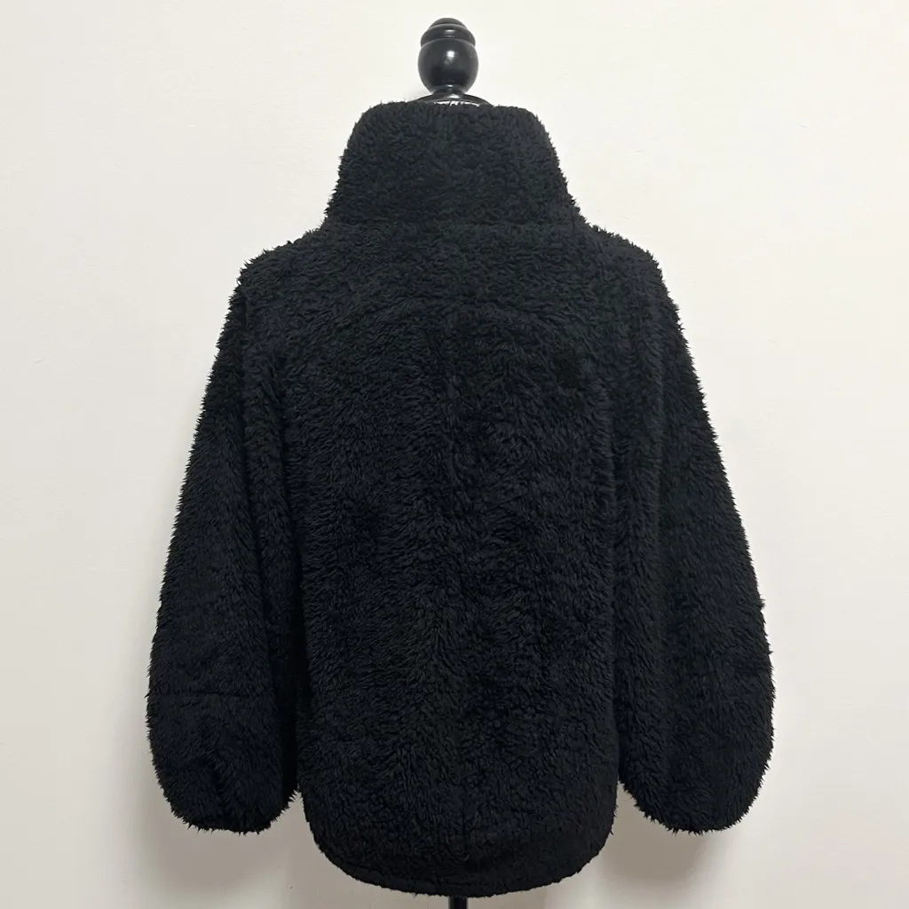 Lululemon Black Sherpa Fleece Warmth Restore Oversized Turtleneck XS S *MATTED* - Image 5