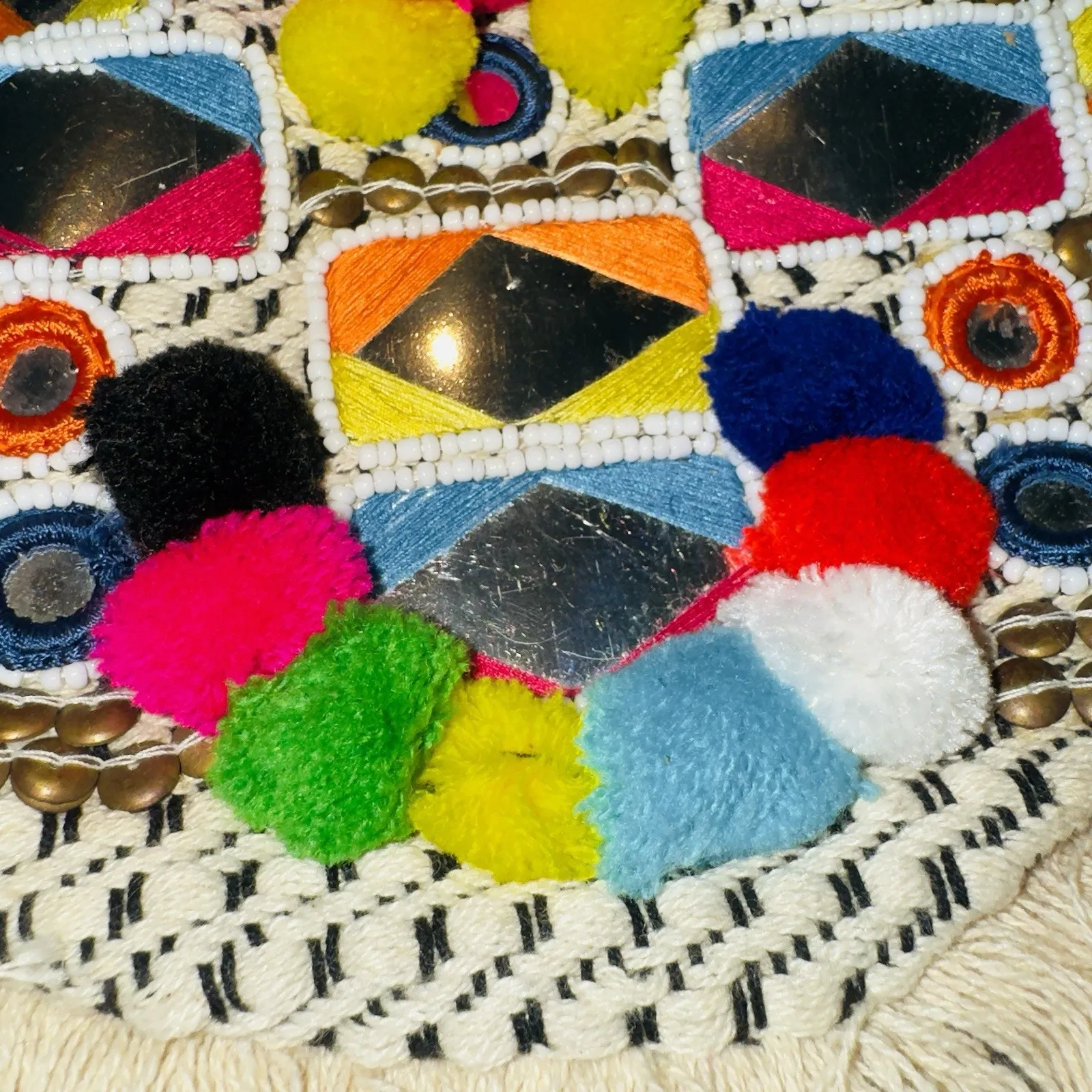 NWT Circus Sam Edelman Boho Crossbody Envelope Handbag Clutch Mirror Embroidery - Image 3