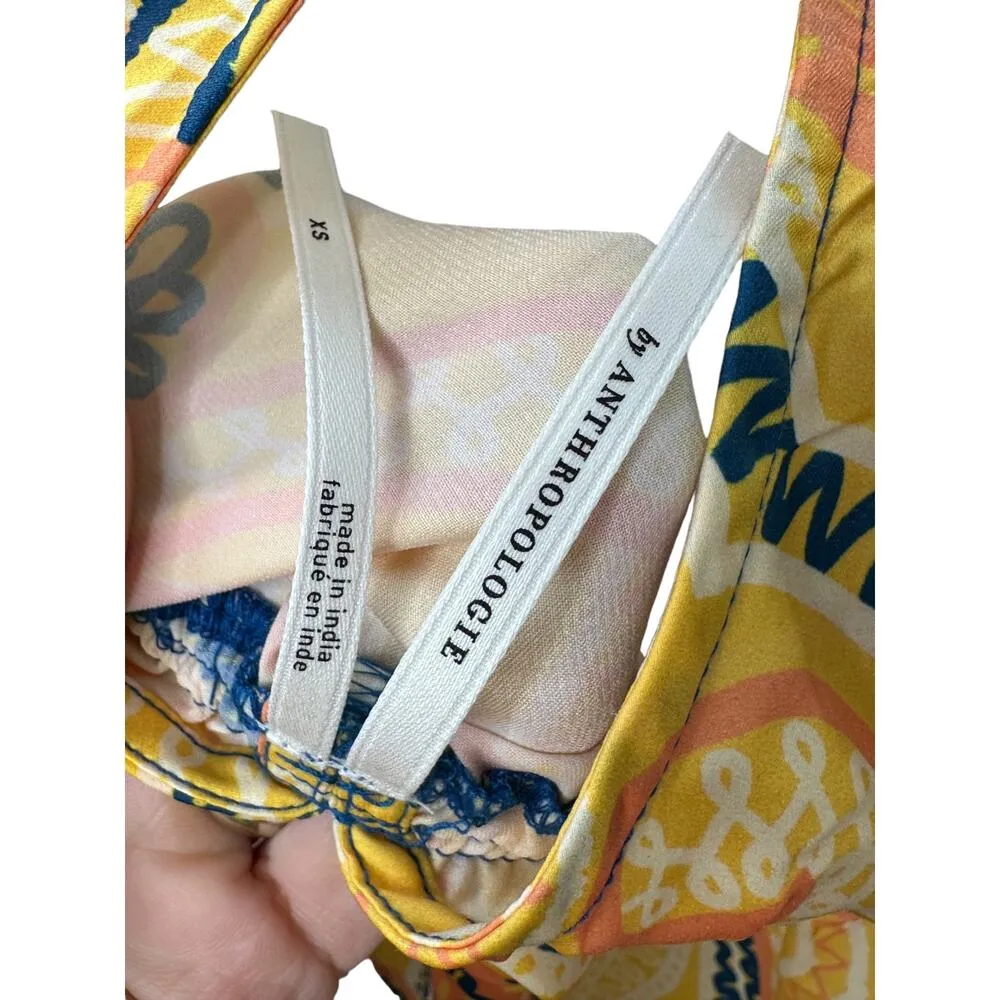 Stine Goya Gianna Silk Dress Hortensia Dark Women's Size XS Yellow - Image 3