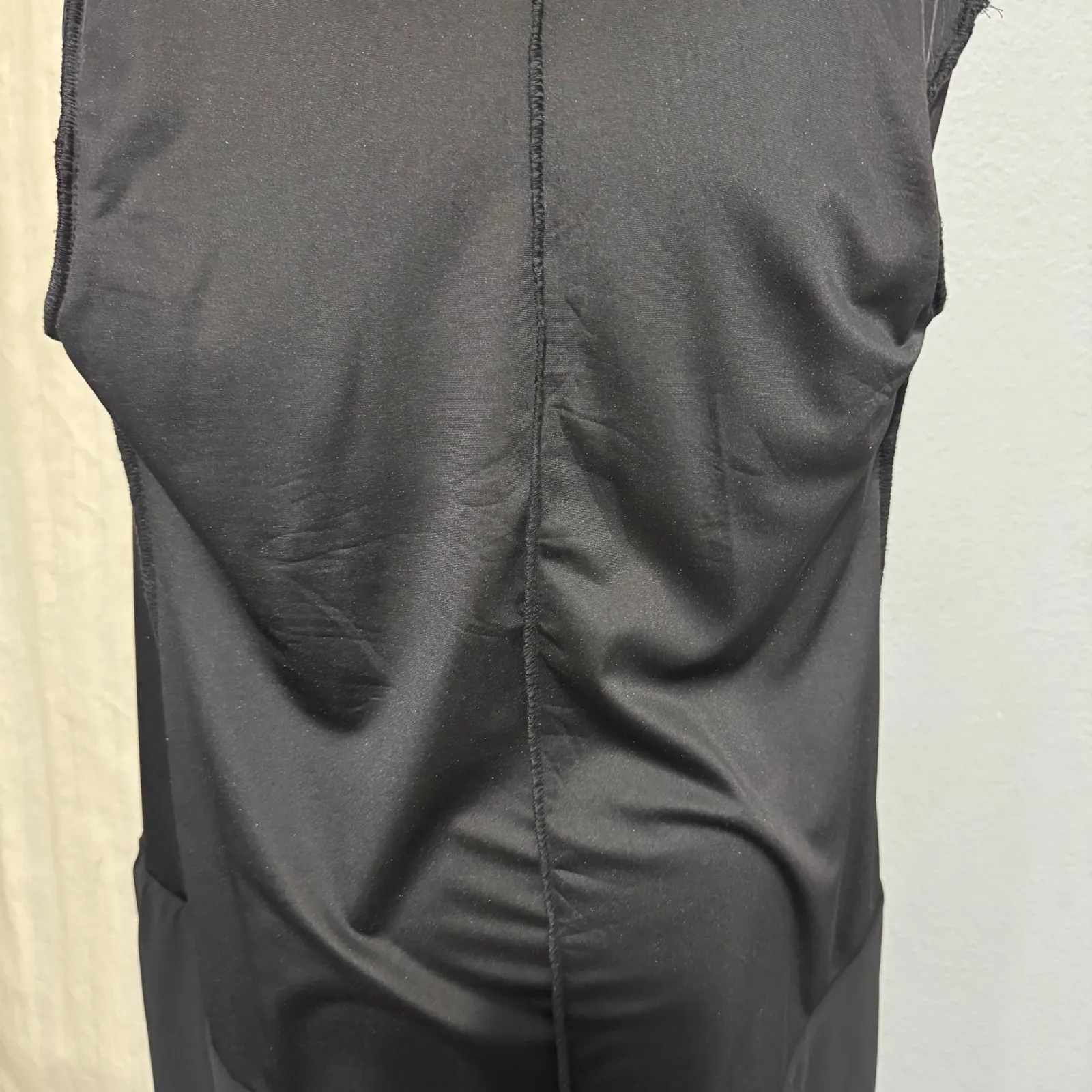 90s Black Velvet Duster Goth Cardigan Waterfall Sheer Hem Open Front Women S - Image 14